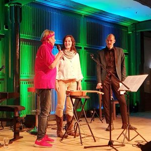 Mit Moderatorin Petra Golly und Matthias Hainke